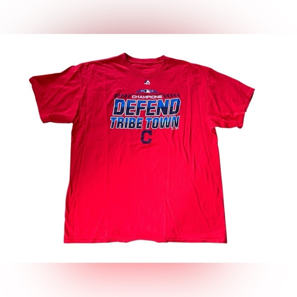 Cleveland Indians Defend Tribe Town 2018 T Shirt Men Size XL Majestic